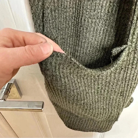 Streetwear Society Cardigan  Long Slouchy Green Size Medium - Picture 9 of 16